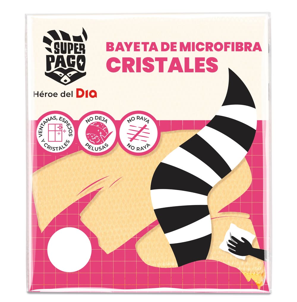 Bayeta De Microfibra Cristales Super Paco De Dia Bolsa 1 Unidad