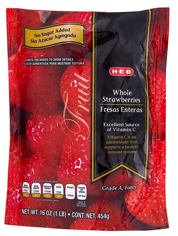 Heb fresas enteras congeladas (bolsa 454 g)