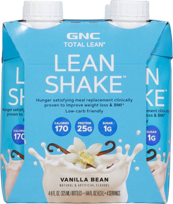 Gnc Total Lean Vanilla Bean Lean Shake (4 ct, 11 fl oz)