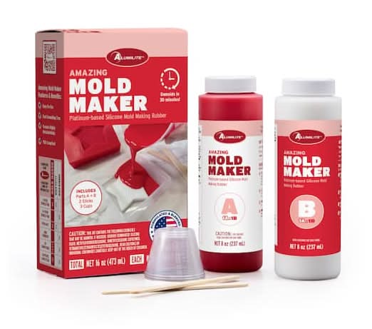 Alumilite A and B Amazing Mold Maker Set, Red (16 fl oz)