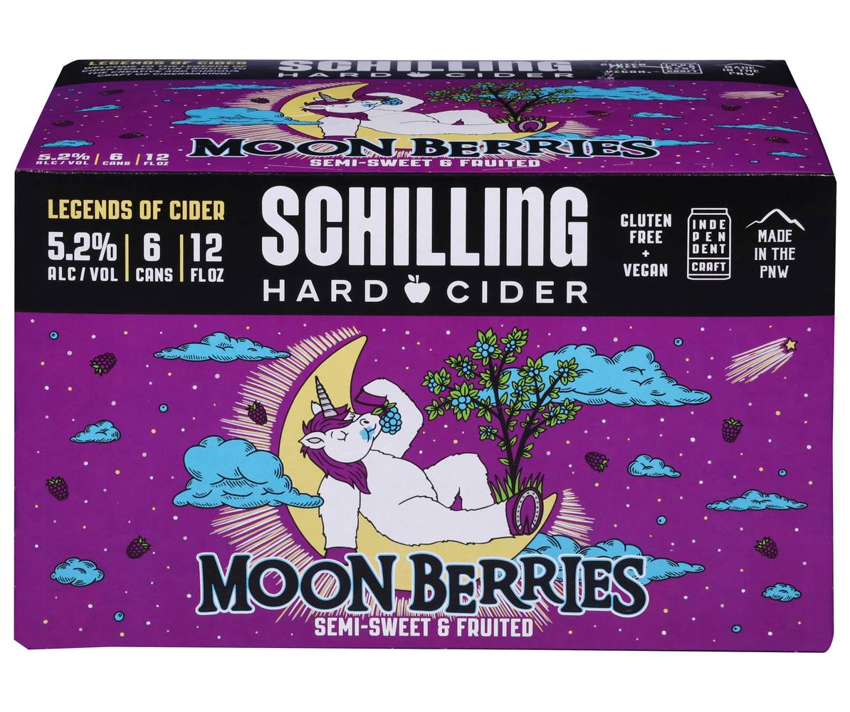 Schilling Moon Berries Hard Cider (6 x 12 fl oz)