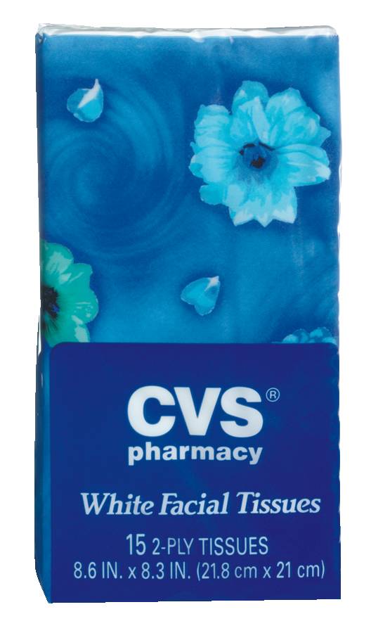 CVS Facial Tissues Pocket Pack, 2-Ply, 15  ct