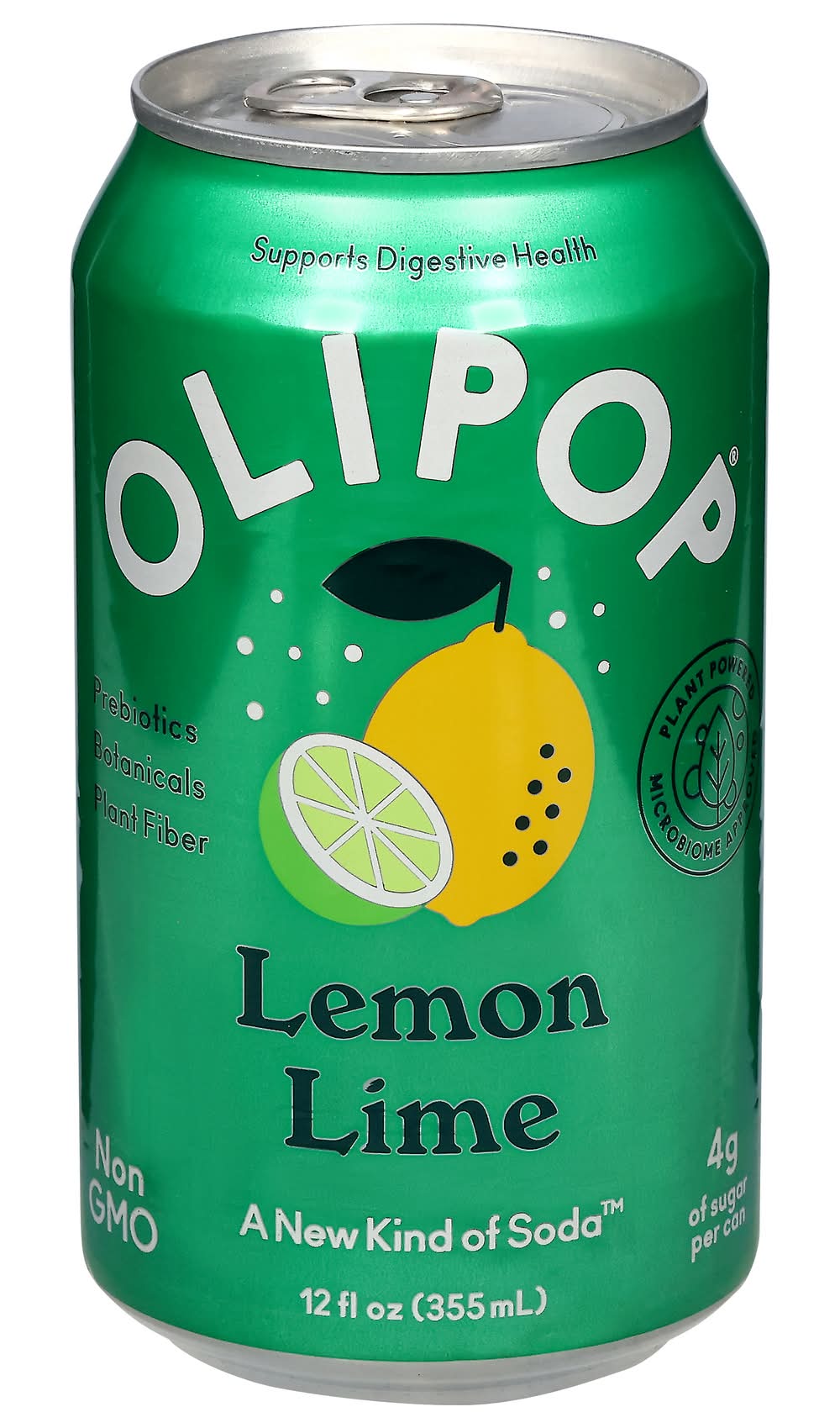 Olipop A New Kind Of Soda, Lemon Lime (12 fl oz)
