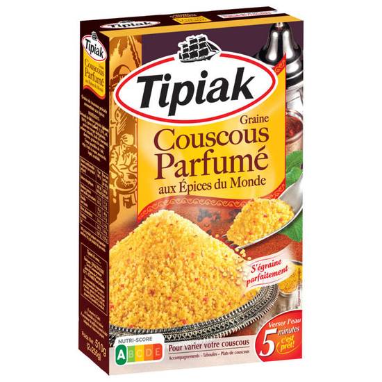 TIPIAK - Couscous parfumé aux épices du monde - 510g