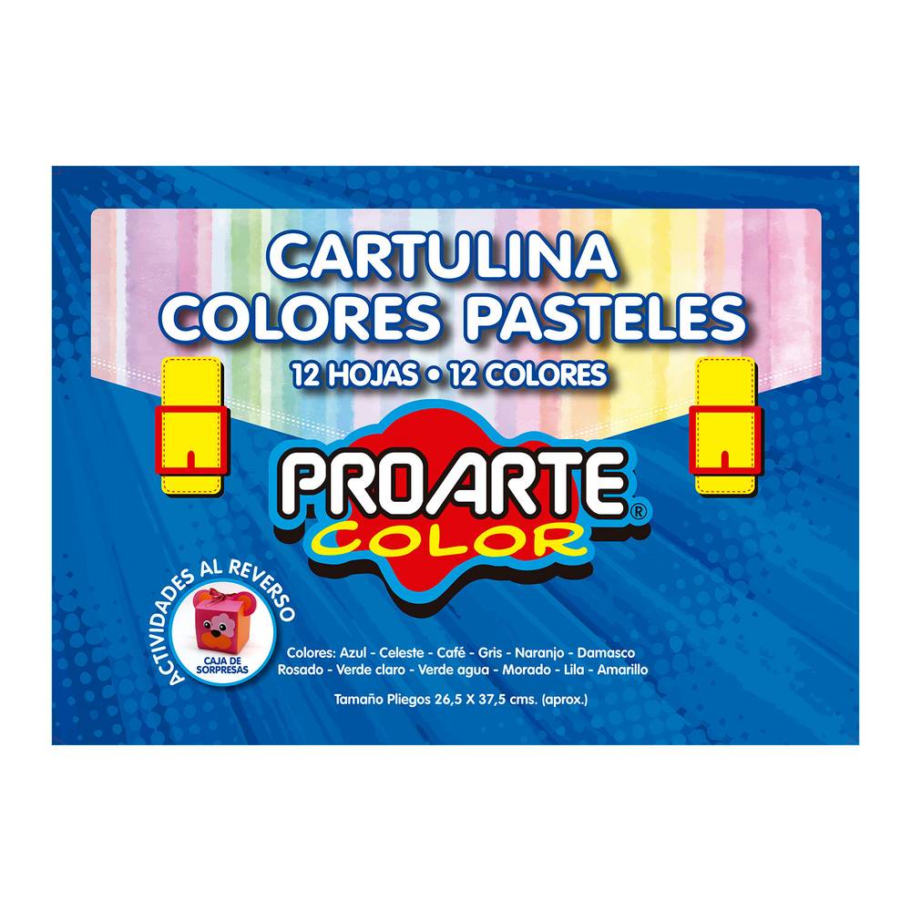 Proarte · Estuche de cartulina colores pasteles (200 g)