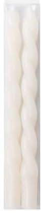 Ashland Twist Taper Candles, 10 in, Ivory (2 ct)