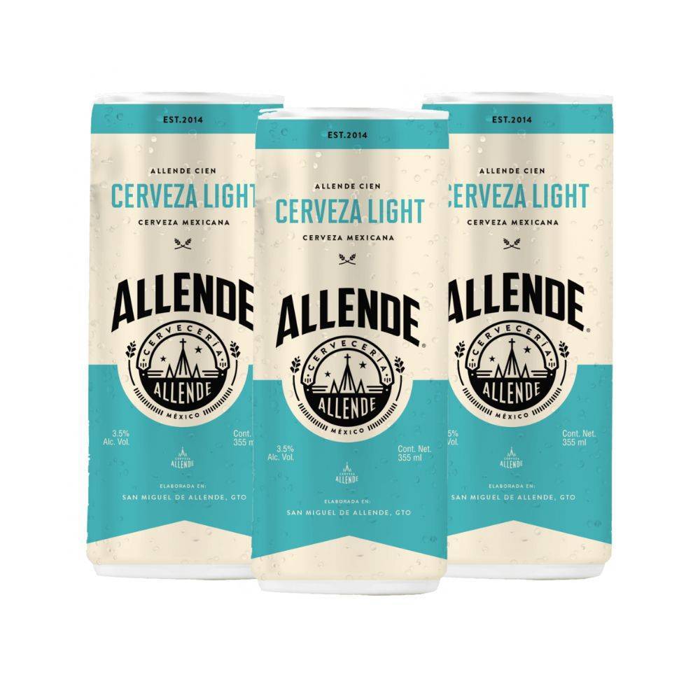 Combo Allende Cerveza Light Lager Lata 355 ml