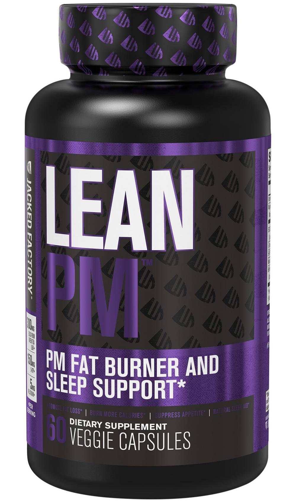 Jacked Factory Lean Pm Fat Burner and Sleep Support Veggie Capsules (60 ct)