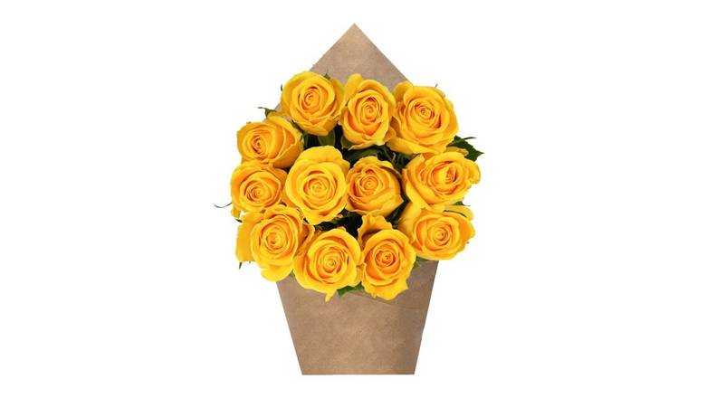 Dozen Rose Bunch - Yellow