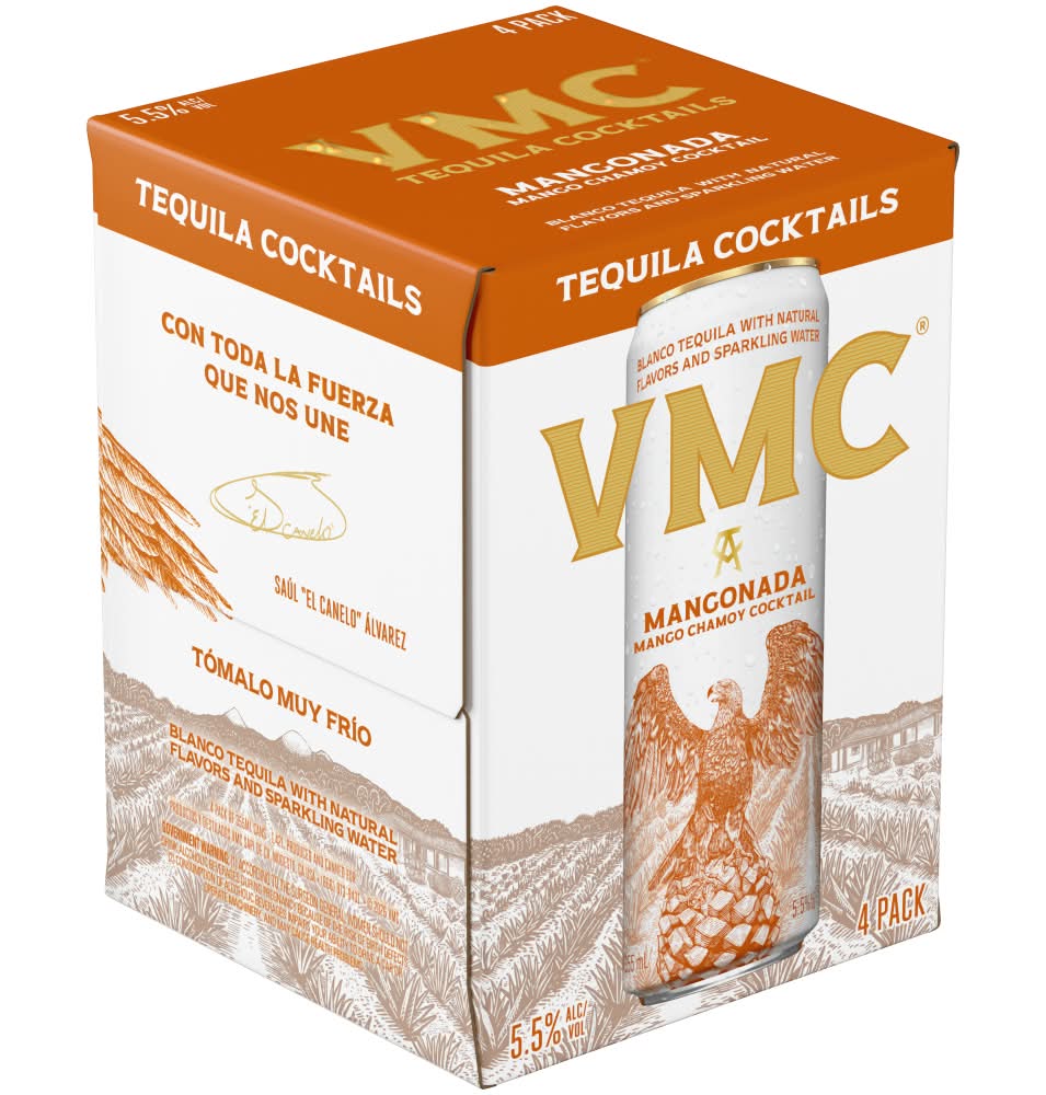 VMC Mangonada Tequila Cocktail, Mango Chamoy (4 x 355 ml)