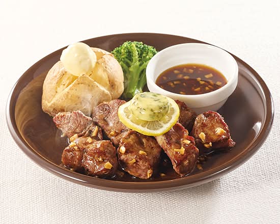 ヒレコロステーキ 醤油ガーリックソース