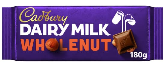 Cadbury Dairy Milk Whole Nut Chocolate (180g)