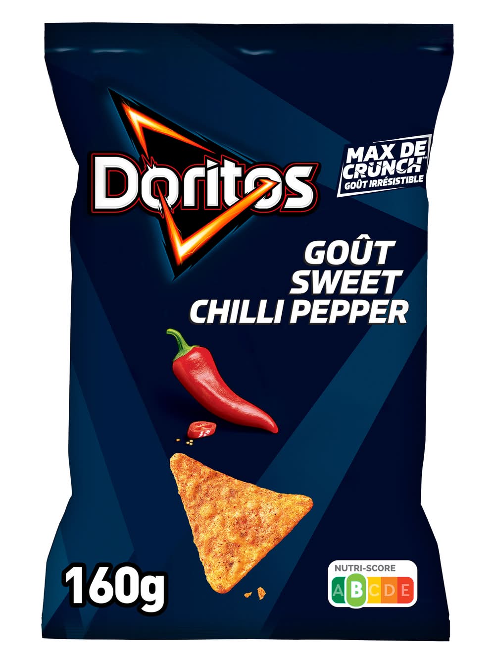 Doritos - Croustilles tortillas, piment doux au chili (160g)