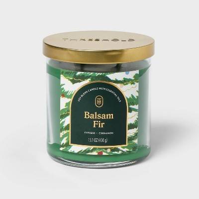 2-Wick Lidded Glass Balsam Fir Jar Candle 15.1oz - Threshold™