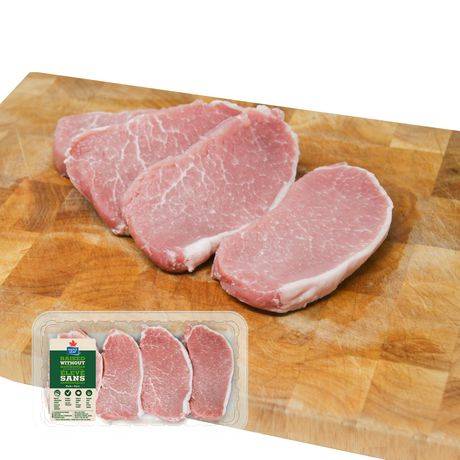 Maple Leaf Fresh Boneless Center Cut Pork Chops Raised Without Antibiotics