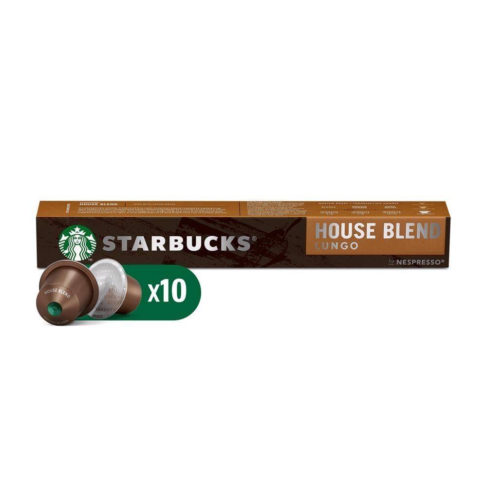 Starbucks · Nespresso café en cápsulas, house blend lungo (10 un)