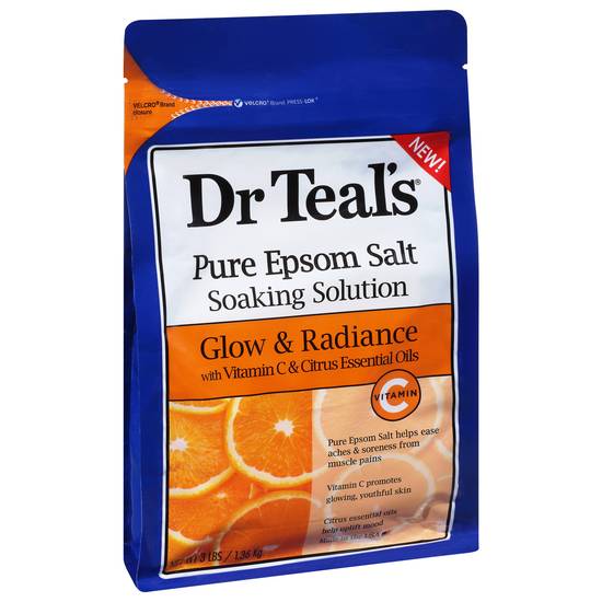 Dr Teal's Glow & Radiance Pure Epsom Salt Soaking Solution (3 lbs)