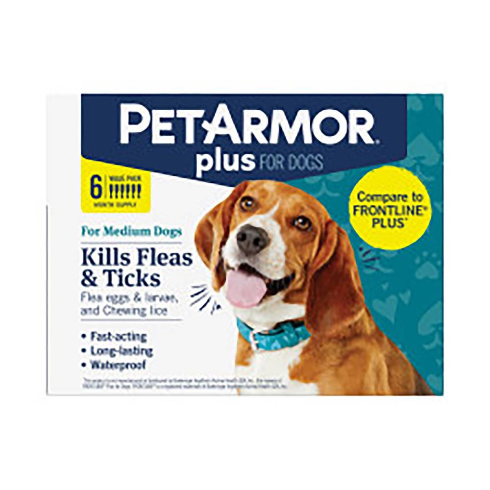 Petarmor Plus Flea and Tick For Dogs 23-44 Lbs (6 ct)