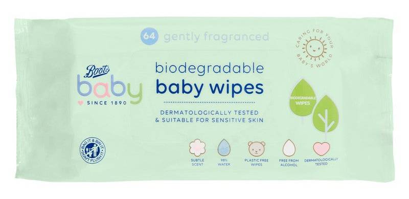 Boots Baby Biod Wipes Frag 64pk