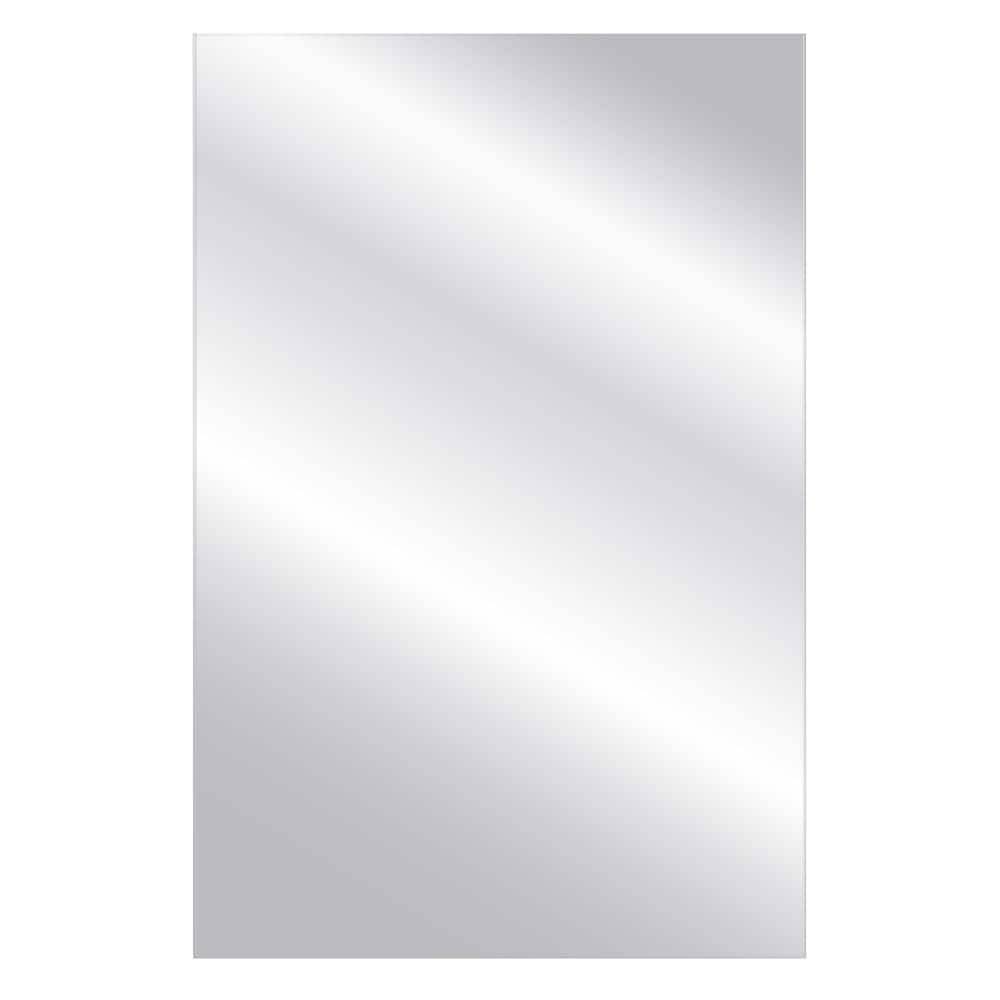 Glacier Bay 24 In. W X 30 In. H Frameless Rectangular Polished Edge Bathroom Vanity Mirror In Silver