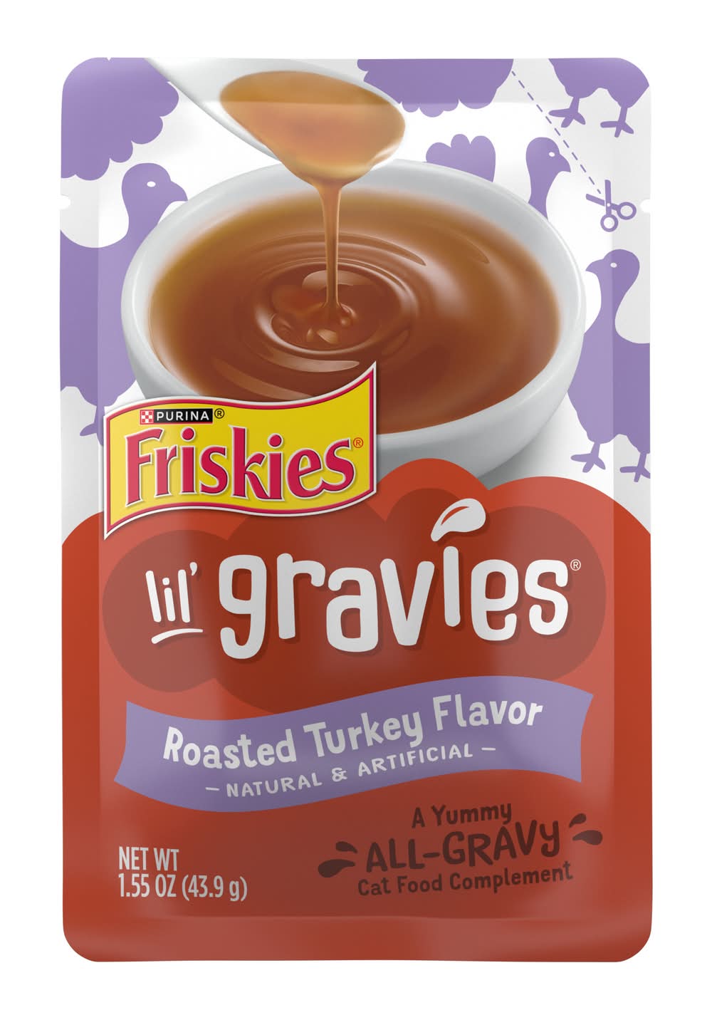 Purina Friskies Lil' Gravies Gravy Cat Food, Roasted Turkey (1.55 oz)