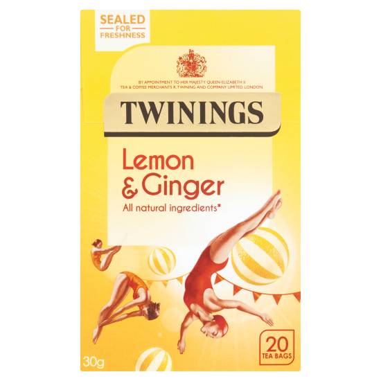 Twinings Lemon & Ginger Tea Bags (20 ct, 30 g)