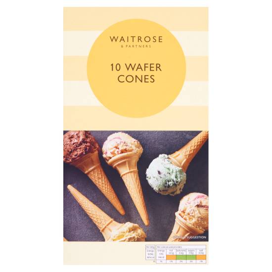 Waitrose Wafer Ice Cream Cones (10ct)