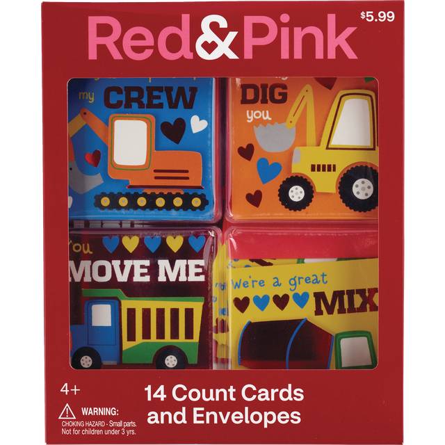 Red & Pink Tons Of Fun Valentine's Day Children's Exchange Cards & Envelopes, 14ct