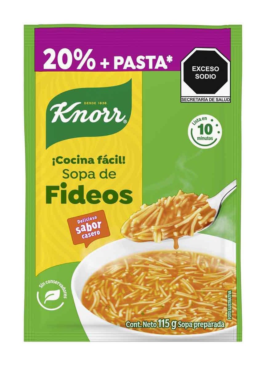 Knorr · Sopa preparada de fideos (115 g)