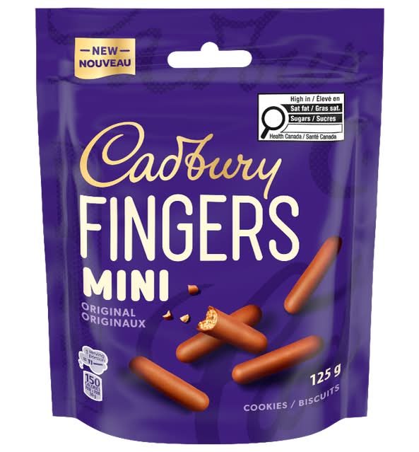 Cadbury Bite-Sized Chocolatey Cookie Mini Fingers, Original (125 g)