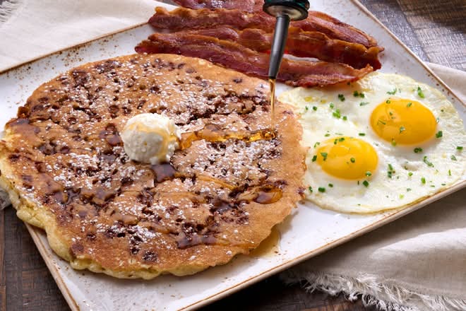 Cinnamon Chip Pancake Breakfast