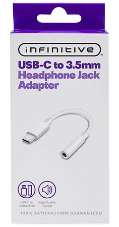 Infinitive Usb C To Headphone Adapter, 3.5 mm