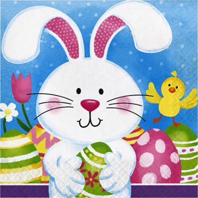 Signature Select Playful Bunny Lunch Napkins 16 Count - Each
