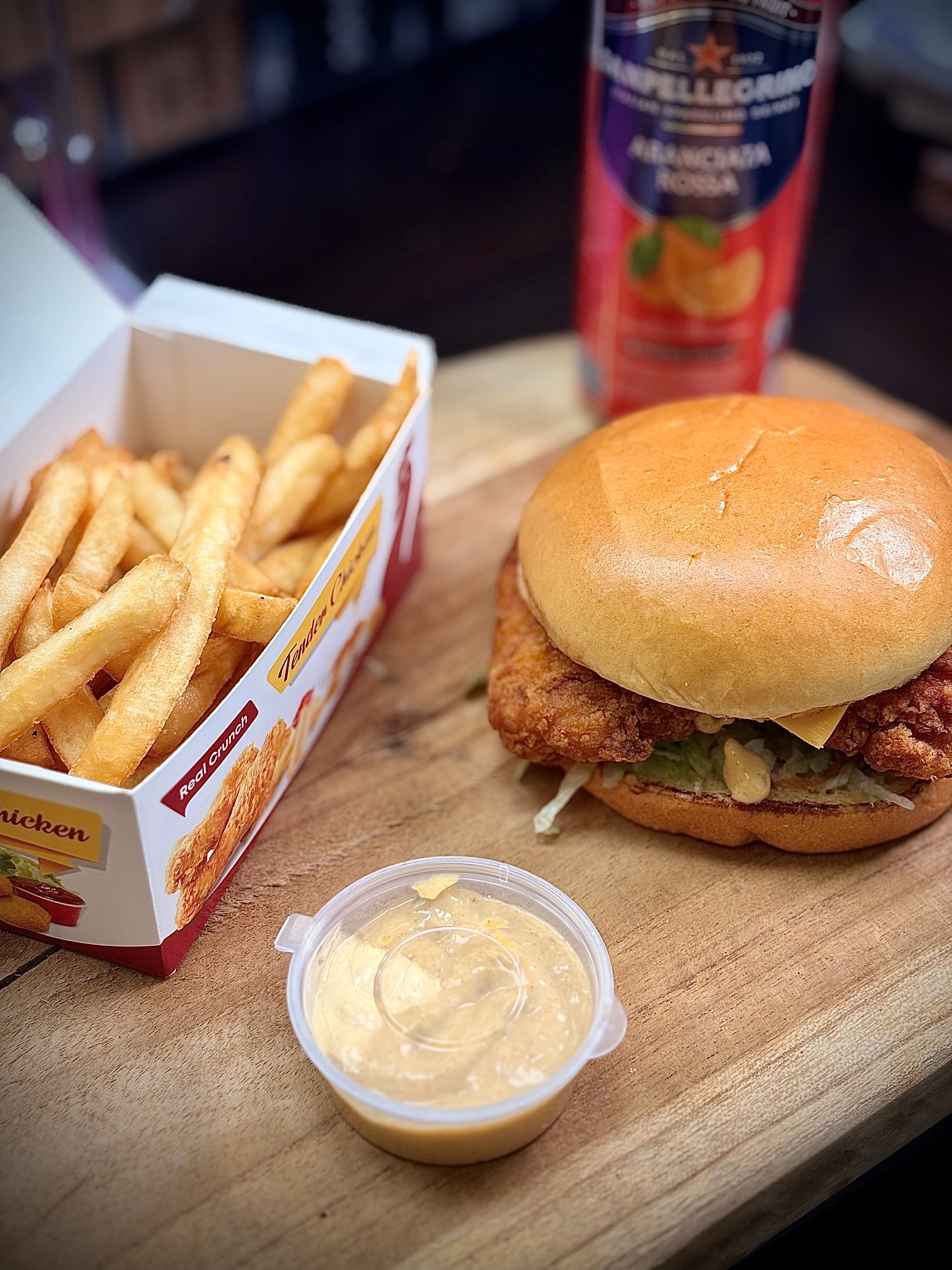 Menu chicken burger mexicain