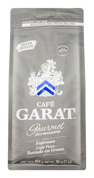 Garat · Café gourmet en grano tostado tipo espresso (454 g)