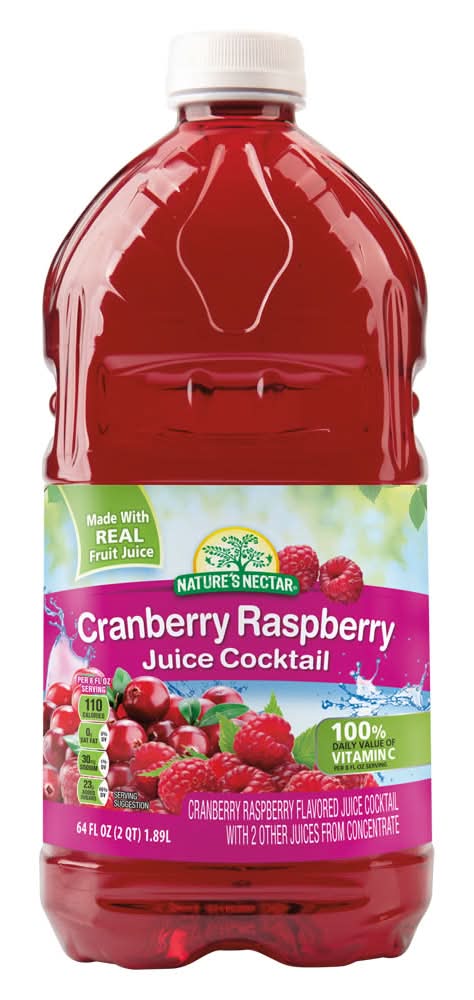 Nature's Nectar Juice Cocktail, Cranberry Raspberry (64 fl oz)