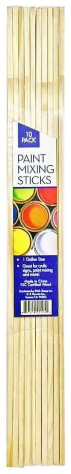 12 In. Wooden Paint Stick For Crafting 1 Gallon (10-Pack)