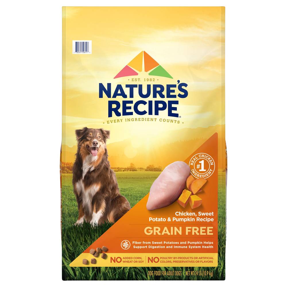 Nature's Recipe Grain Free Chicken Sweet Potato & Pumpkin Dog Food (24.01 lbs)