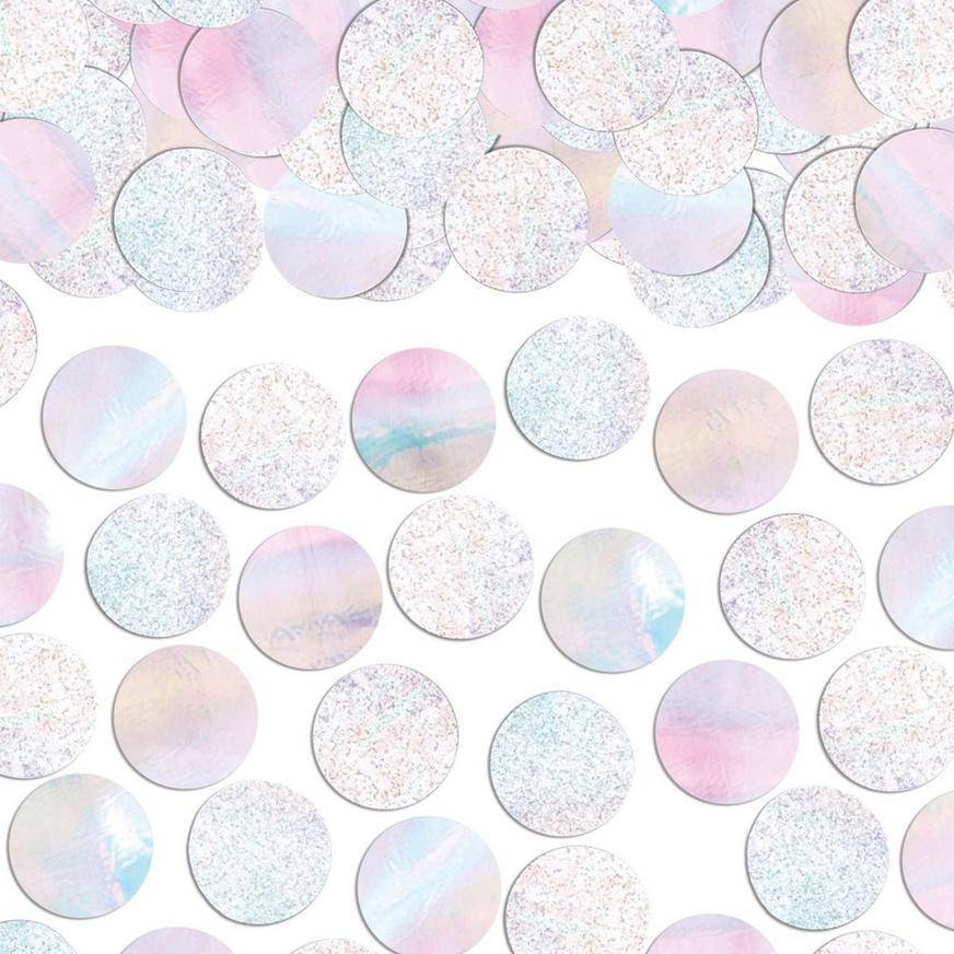 Party City Glitter Iridescent White Circle Confetti (iridescent)