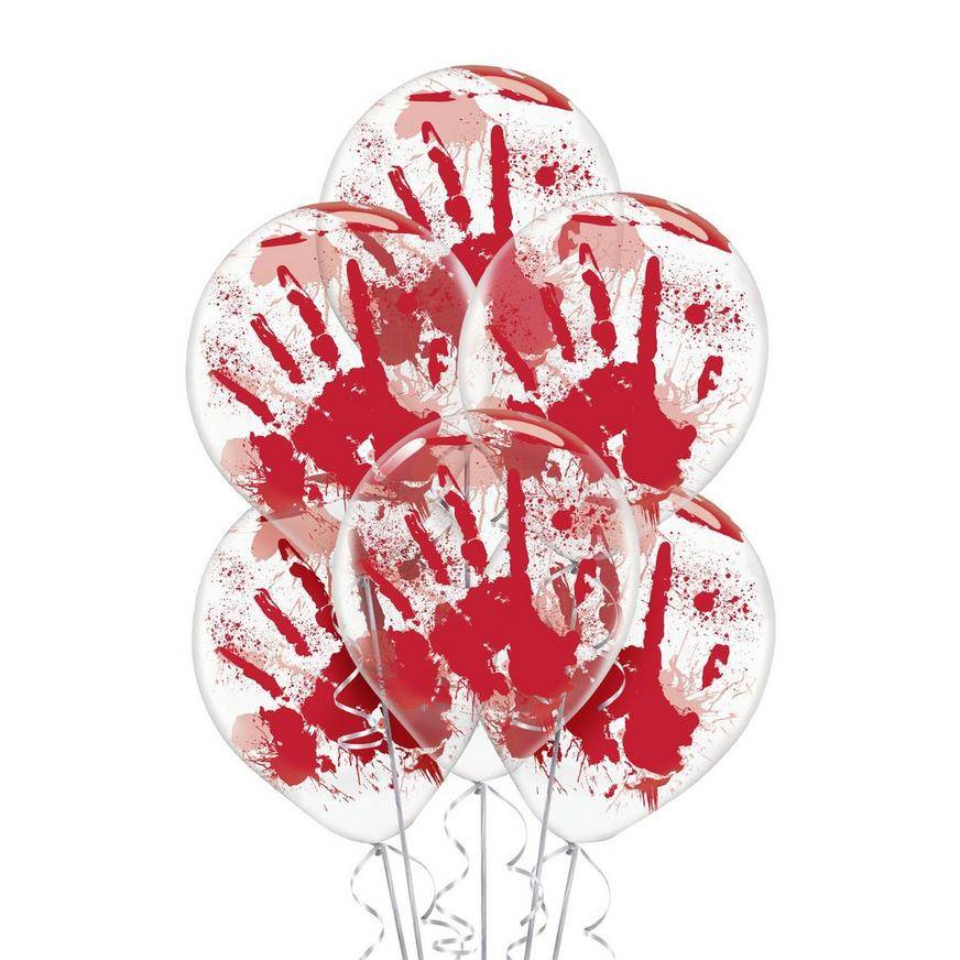 Party City Blood Splatter Latex Balloons (6 ct)