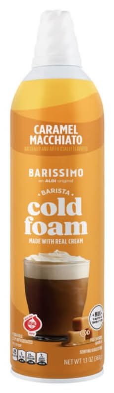 Barissimo Barista Cold Foam, Caramel Macchiato (13 oz)
