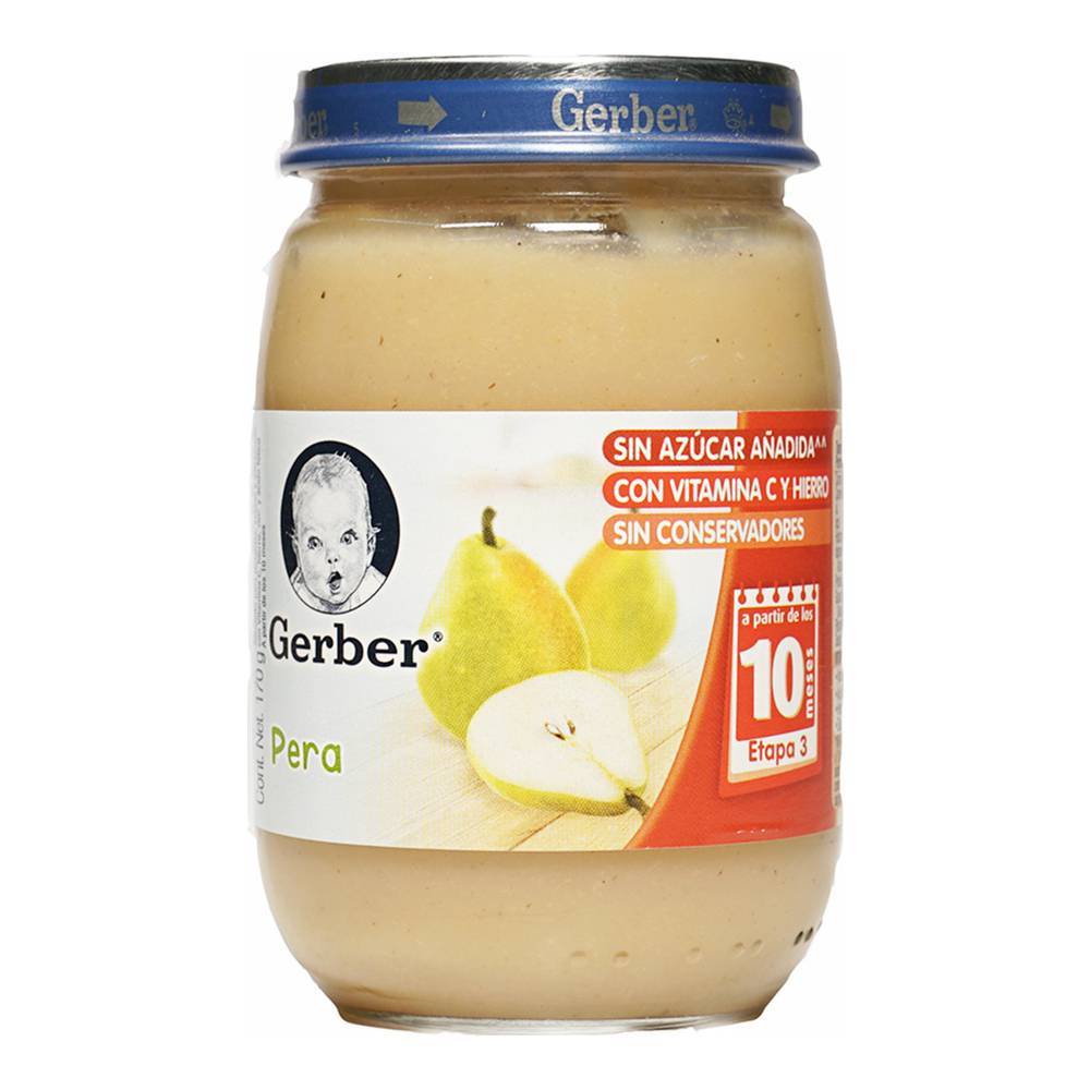 Gerber papilla sabor pera etapa 3 (frasco 170 g)