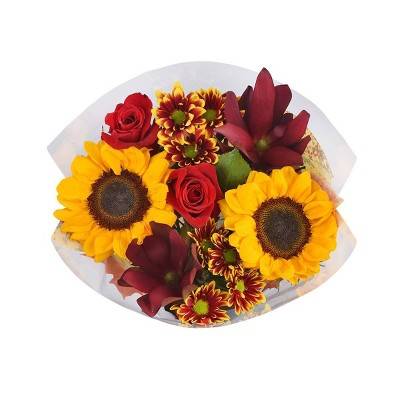 Fresh Cut Sun and Spice Fall Flower Bouquet