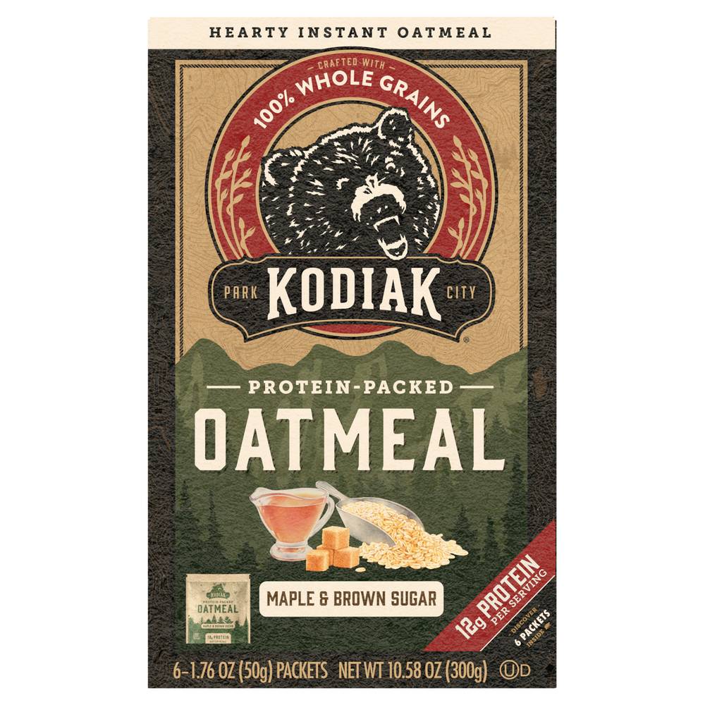 Kodiak Protein-Packed Oatmeal (6 ct) (maple & brown sugar)