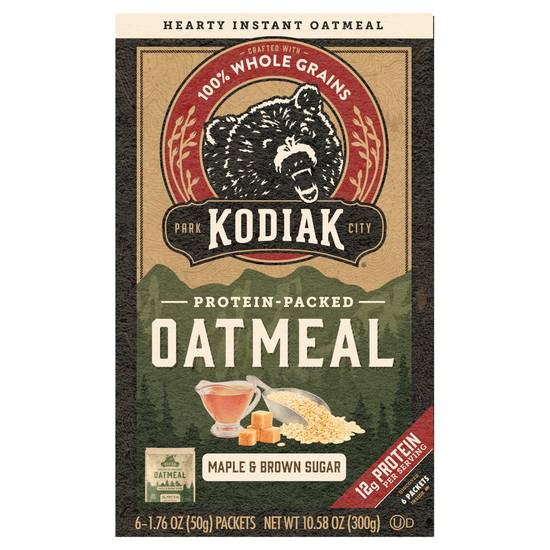 Kodiak Protein-Packed Oatmeal (6 ct) (maple & brown sugar)