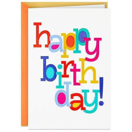 Hallmark Big Bright Wishes Happy Birthday Card