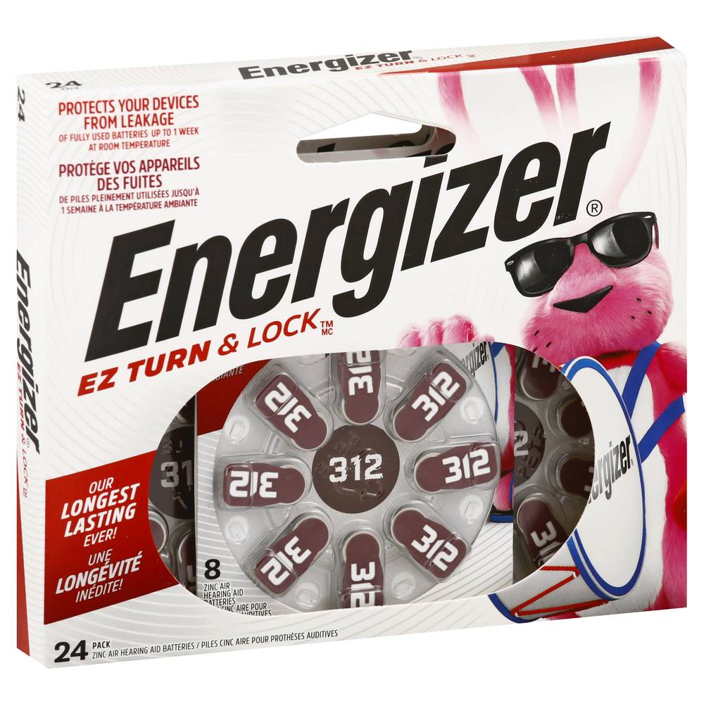 Energizer Zinc-Air 312 Hearing Aid Batteries