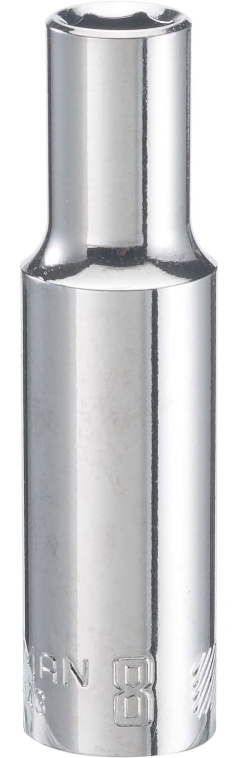 Craftsman 8 Mm X 3/8 In. Drive Metric 6 Point Deep Socket 1 Pc