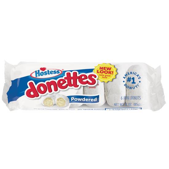 Hostess Donettes 3oz Powdered Sugar Donut 6 Count