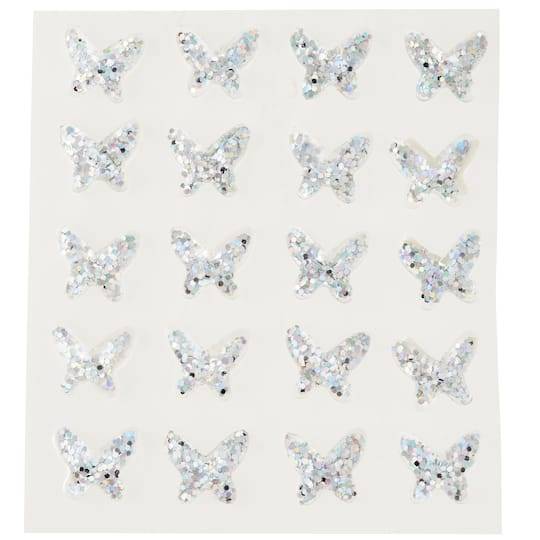 Iridescent Clear Butterfly Bling Stickers By Recollections